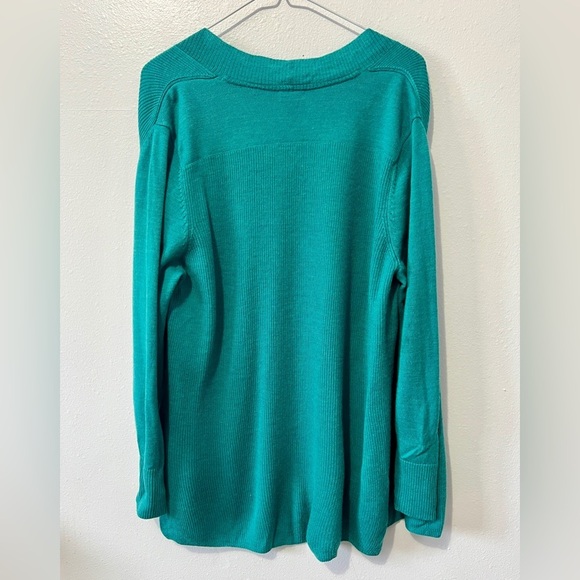 L.L Bean Teal 100% Merino Wool Cardigan - Medium - Picture 3 of 7